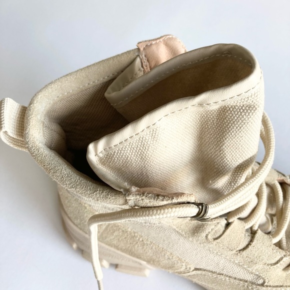 Agsdon Beige Suede Textile Combat Boots size EUR 38, US 7.5 - Picture 15 of 16